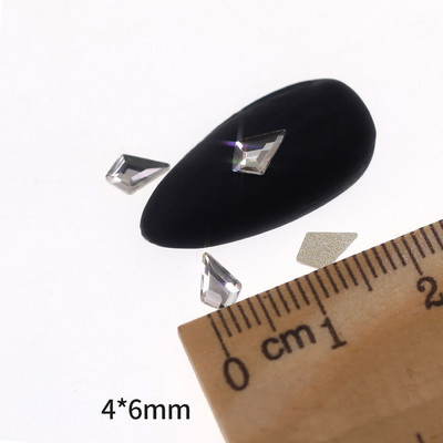 Novih 100 kom/lot kristalnih dijamantnih kamenčića za nokte od strass prozirnog stakla za 3D ukrase za nokte, kvadrata