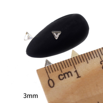 Novih 100 kom/lot kristalnih dijamantnih kamenčića za nokte od strass prozirnog stakla za 3D ukrase za nokte, kvadrata