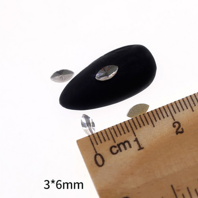 Novih 100 kom/lot kristalnih dijamantnih kamenčića za nokte od strass prozirnog stakla za 3D ukrase za nokte, kvadrata