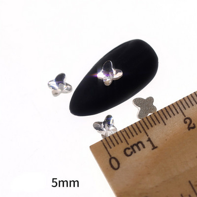 Novih 100 kom/lot kristalnih dijamantnih kamenčića za nokte od strass prozirnog stakla za 3D ukrase za nokte, kvadrata