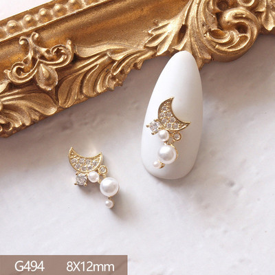 10pcs/lot 3D Star Moon Unicorn Legura Nail Art Cirkon Pearl Crystal Metal Manikura Nokti Accesorios Supplies Decorations Charms