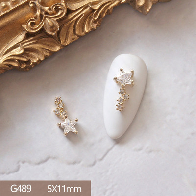 10pcs/lot 3D Star Moon Unicorn Legura Nail Art Cirkon Pearl Crystal Metal Manikura Nokti Accesorios Supplies Decorations Charms