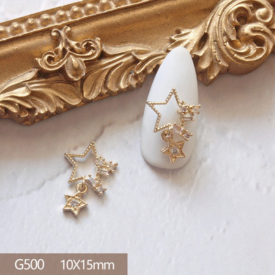 10pcs/lot 3D Star Moon Unicorn Legura Nail Art Cirkon Pearl Crystal Metal Manikura Nokti Accesorios Supplies Decorations Charms