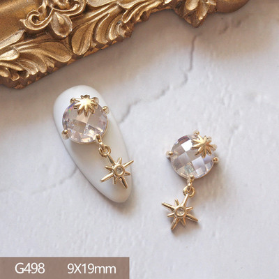 10pcs/lot 3D Star Moon Unicorn Legura Nail Art Cirkon Pearl Crystal Metal Manikura Nokti Accesorios Supplies Decorations Charms