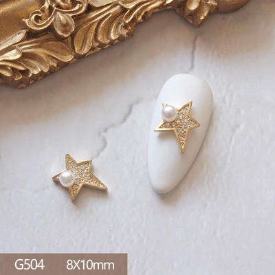 10pcs/lot 3D Star Moon Unicorn Legura Nail Art Cirkon Pearl Crystal Metal Manikura Nokti Accesorios Supplies Decorations Charms