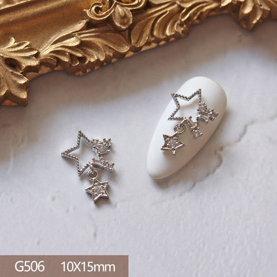 10pcs/lot 3D Star Moon Unicorn Legura Nail Art Cirkon Pearl Crystal Metal Manikura Nokti Accesorios Supplies Decorations Charms