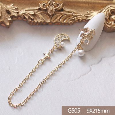 10pcs/lot 3D Star Moon Unicorn Legura Nail Art Cirkon Pearl Crystal Metal Manikura Nokti Accesorios Supplies Decorations Charms