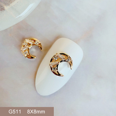 10pcs/lot 3D Star Moon Unicorn Legura Nail Art Cirkon Pearl Crystal Metal Manikura Nokti Accesorios Supplies Decorations Charms