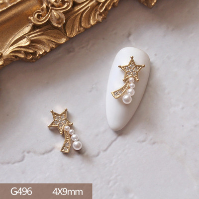 10pcs/lot 3D Star Moon Unicorn Legura Nail Art Cirkon Pearl Crystal Metal Manikura Nokti Accesorios Supplies Decorations Charms