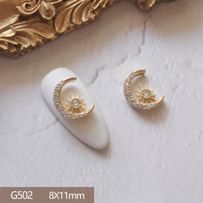 10pcs/lot 3D Star Moon Unicorn Legura Nail Art Cirkon Pearl Crystal Metal Manikura Nokti Accesorios Supplies Decorations Charms