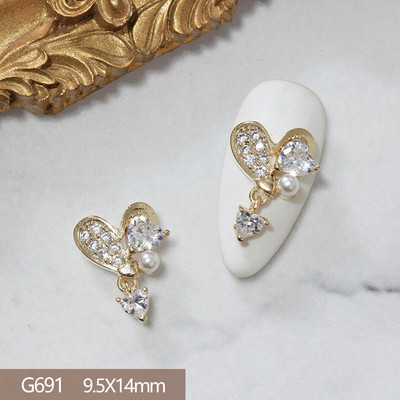 10pcs/lot 3D Star Moon Unicorn Legura Nail Art Cirkon Pearl Crystal Metal Manikura Nokti Accesorios Supplies Decorations Charms