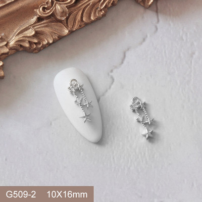 10pcs/lot 3D Star Moon Unicorn Legura Nail Art Cirkon Pearl Crystal Metal Manikura Nokti Accesorios Supplies Decorations Charms