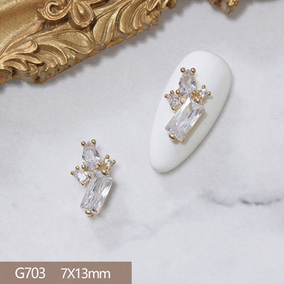10pcs/lot 3D Star Moon Unicorn Legura Nail Art Cirkon Pearl Crystal Metal Manikura Nokti Accesorios Supplies Decorations Charms