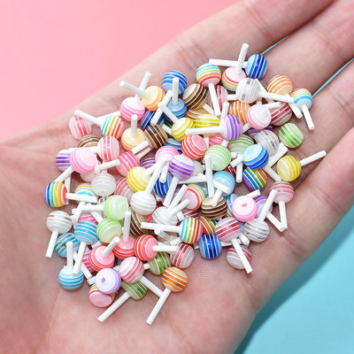 50 komada privjesaka u obliku lizalice za akrilne nokte Smola Nail Art Multi-Design Decorating Nits Nakit Manikura Nail Art Dragulji 2022