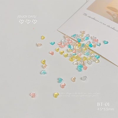 50 db Nyalóka alakú varázslatok akril körmökhöz Gyanta Nail Art Multi-Design Dekorációs szegecsek Ékszer Manikűr Nail Art Drágakövek 2022