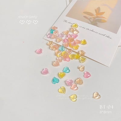 50 db Nyalóka alakú varázslatok akril körmökhöz Gyanta Nail Art Multi-Design Dekorációs szegecsek Ékszer Manikűr Nail Art Drágakövek 2022