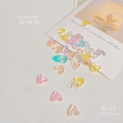 50 db Nyalóka alakú varázslatok akril körmökhöz Gyanta Nail Art Multi-Design Dekorációs szegecsek Ékszer Manikűr Nail Art Drágakövek 2022