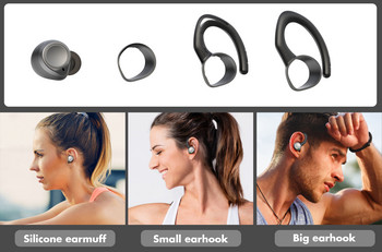 Συμβατά με Bluetooth 5.1 Ακουστικά Ασύρματα ακουστικά Bluetooth Ακύρωση θορύβου Αθλητικά αδιάβροχα ακουστικά Handsfree με μικρόφωνο