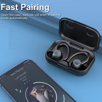Bluetooth-съвместими 5.1 слушалки Безжични Bluetooth слушалки Шумопотискащи Спортни Водоустойчиви слушалки Хендсфри с микрофон