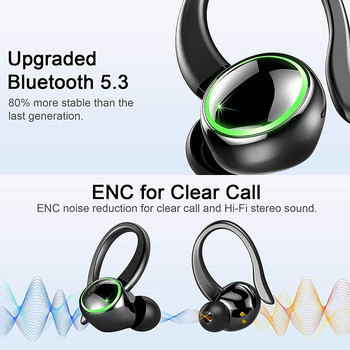 Ακουστικά Bluetooth True Wireless Earbuds με θήκη φόρτισης Στερεοφωνικά ακουστικά ήχου Ενσωματωμένο μικρόφωνο Ακουστικά αυτιών για αθλήματα/Γυμναστήριο