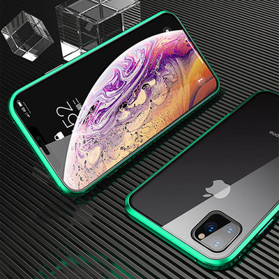 Μαγνητική θήκη 360 Full Protection για iPhone 14 13 12 11 Pro Max διπλής όψης γυάλινο κάλυμμα προσρόφησης X XR XS Max 8 7 Plus Προφυλακτήρας