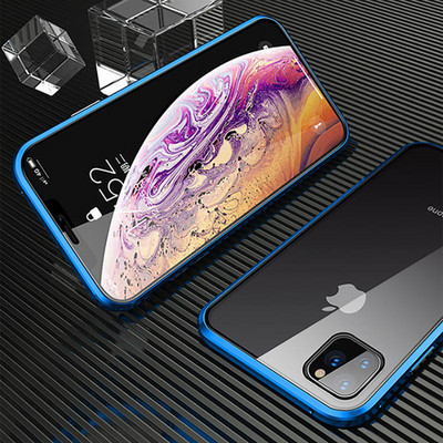 Μαγνητική θήκη 360 Full Protection για iPhone 14 13 12 11 Pro Max διπλής όψης γυάλινο κάλυμμα προσρόφησης X XR XS Max 8 7 Plus Προφυλακτήρας