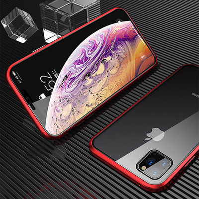 Μαγνητική θήκη 360 Full Protection για iPhone 14 13 12 11 Pro Max διπλής όψης γυάλινο κάλυμμα προσρόφησης X XR XS Max 8 7 Plus Προφυλακτήρας