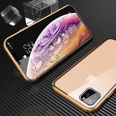 Μαγνητική θήκη 360 Full Protection για iPhone 14 13 12 11 Pro Max διπλής όψης γυάλινο κάλυμμα προσρόφησης X XR XS Max 8 7 Plus Προφυλακτήρας