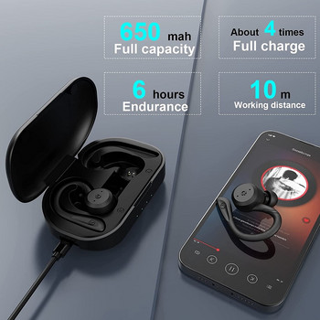 TWS Безжични слушалки Bluetooth 5.0 Слушалки Стерео Спортни Слушалки In Ear Headset Ear Buds С Микрофон За iPhone Xiaomi Всички Телефони