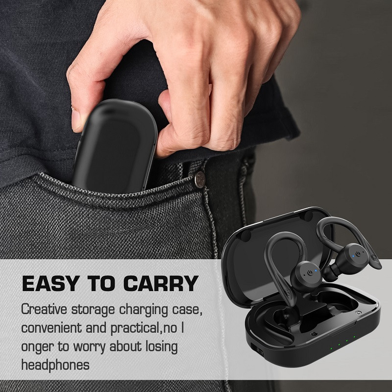 TWS bezvadu austiņas Bluetooth 5.0 austiņu stereo sporta austiņas ausīs austiņās austiņas ar mikrofonu iPhone Xiaomi visiem tālruņiem