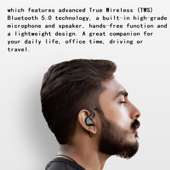 TWS 5.0 Bluetooth Ακουστικά CVC Αδιάβροχα ακουστικά μείωσης θορύβου Stereo Sports Earbuds Dual Mic Ασύρματα ακουστικά Bluetooth