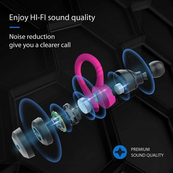 Bluetooth слушалки Истински безжични слушалки с калъф за зареждане IPX7 Водоустойчиви стерео звук Слушалки Вграден микрофон Слушалки за поставяне в ушите