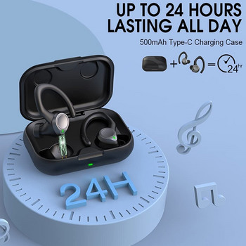TWS безжични слушалки Bluetooth слушалки шумопотискащи спортни водоустойчиви слушалки 9D стерео безжични слушалки с микрофон