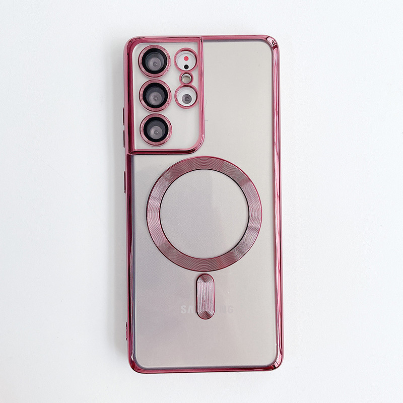 Luksuzna silikonska Magsafe torbica za bežično punjenje za Samsung S22 S23 S21 Ultra Plus meka navlaka otporna na udarce