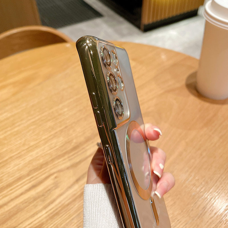 Luksuzna silikonska Magsafe torbica za bežično punjenje za Samsung S22 S23 S21 Ultra Plus meka navlaka otporna na udarce