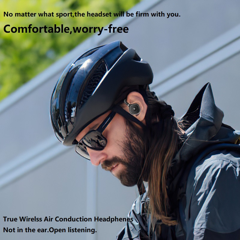 Air Conduction Bluetooth 5.3 Ακουστικά Sport Αδιάβροχη οθόνη Led Ασύρματα ακουστικά HiFi Stereo Bass Earbuds Ακουστικά gaming