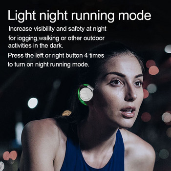 Нови TWS 5.2 Bluetooth слушалки Нощни светлини Безжични слушалки Слушалки Спортни стерео слушалки Шумоподтискане Удобни