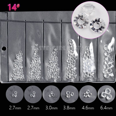 6 rešetki/pakiranje Miks 5 veličina Šljokice za nokte V-dno Oštri dijamanti Dragulji Aril Nail Art Ukrasi od kamenčića Dragulji Manikura DIY GZ