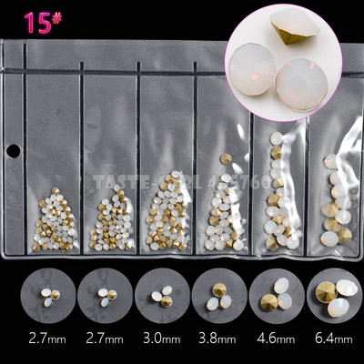 6 rešetki/pakiranje Miks 5 veličina Šljokice za nokte V-dno Oštri dijamanti Dragulji Aril Nail Art Ukrasi od kamenčića Dragulji Manikura DIY GZ