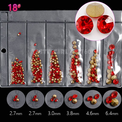 6 rešetki/pakiranje Miks 5 veličina Šljokice za nokte V-dno Oštri dijamanti Dragulji Aril Nail Art Ukrasi od kamenčića Dragulji Manikura DIY GZ