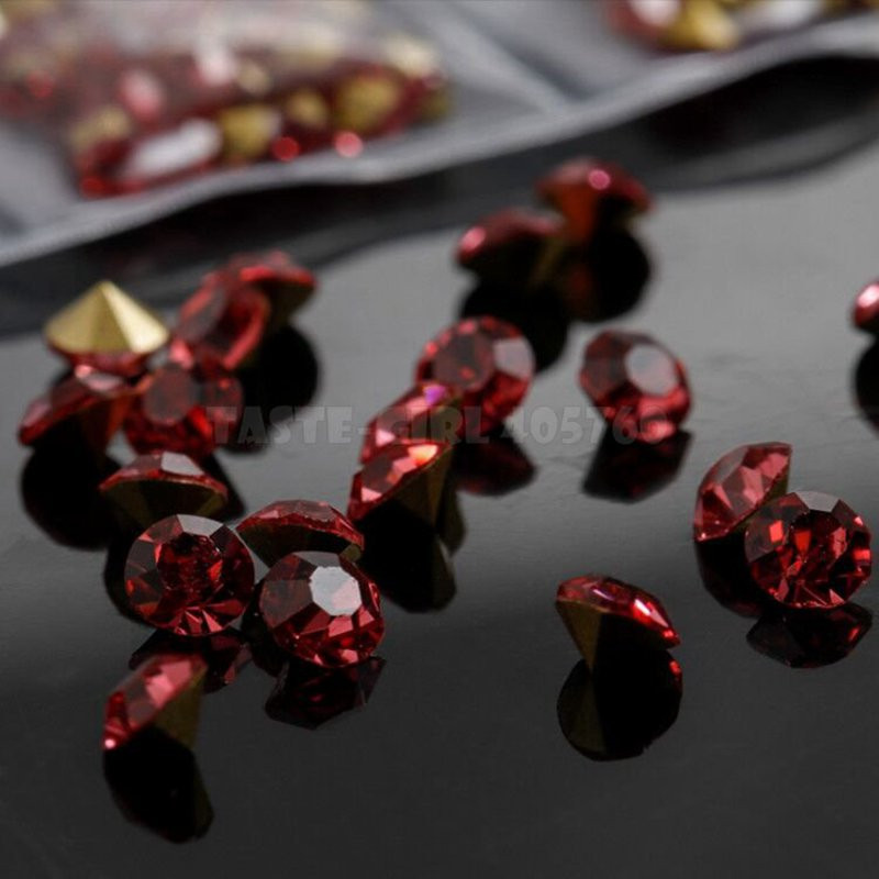 6 rešetki/pakiranje Miks 5 veličina Šljokice za nokte V-dno Oštri dijamanti Dragulji Aril Nail Art Ukrasi od kamenčića Dragulji Manikura DIY GZ