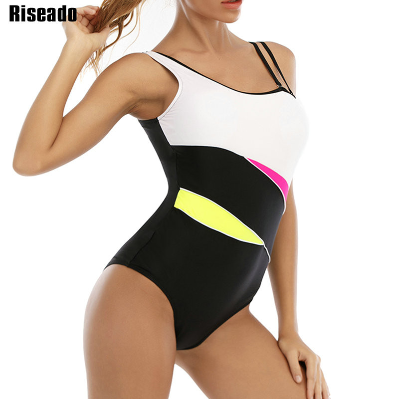 Riseado Sport Costum de baie dintr-o bucată 2023 Body nou patchwork Costume de baie pentru femei Costum de baie competitiv pentru femei Imbracaminte de plajă de vară