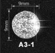 10 bucăți 3D, rotund, decorare pentru unghii din cristal, placat cu aur, argint, cu strasuri, cu sclipici, decor pentru unghii, cu rotație de rotire