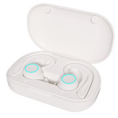 Căști fără fir adevărate cu carcasă de încărcare IPX 7 Căști Bluetooth supraear impermeabile cu microfon Căști cu bas profund pentru sport