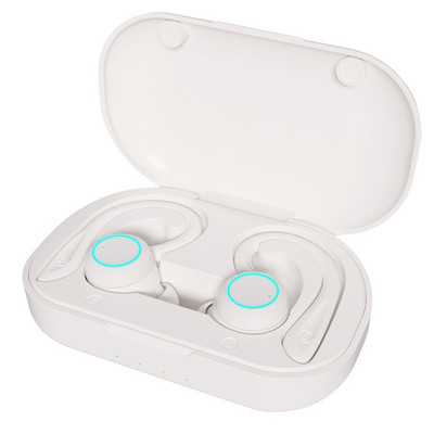 Căști fără fir adevărate cu carcasă de încărcare IPX 7 Căști Bluetooth supraear impermeabile cu microfon Căști cu bas profund pentru sport