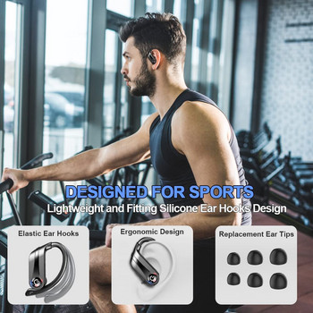TWS Bluetooth 5.1 Ασύρματο ακουστικό με μικρόφωνο 9D Stereo Gaming Sport Αδιάβροχα ακουστικά Ακουστικά Led Charger Box