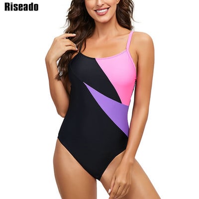 Riseado Sport Swimsuits One Piece for Women Competitive Bodysuit 2023 Solid Дамски бански костюми New Racer Back Swimsuit Summer