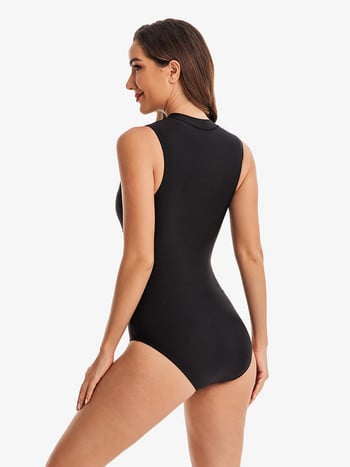 Riseado Black Swimsuits One Piece Αμάνικα Γυναικεία 2023 Νέο μαγιό για Surfing Γυναικείο μαγιό Rashguard