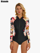 Riseado jednodijelni kupaći kostim Ženski Rashguard Sportski kupaći kostim za surfanje Ženski kupaći kostim dugih rukava 2023 Novo