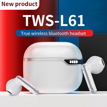Bluetooth-съвместими V5.2 слушалки TWS истински безжични слушалки Слушалки за поставяне в ушите Водоустойчиви мини слушалки Стерео спортни слушалки